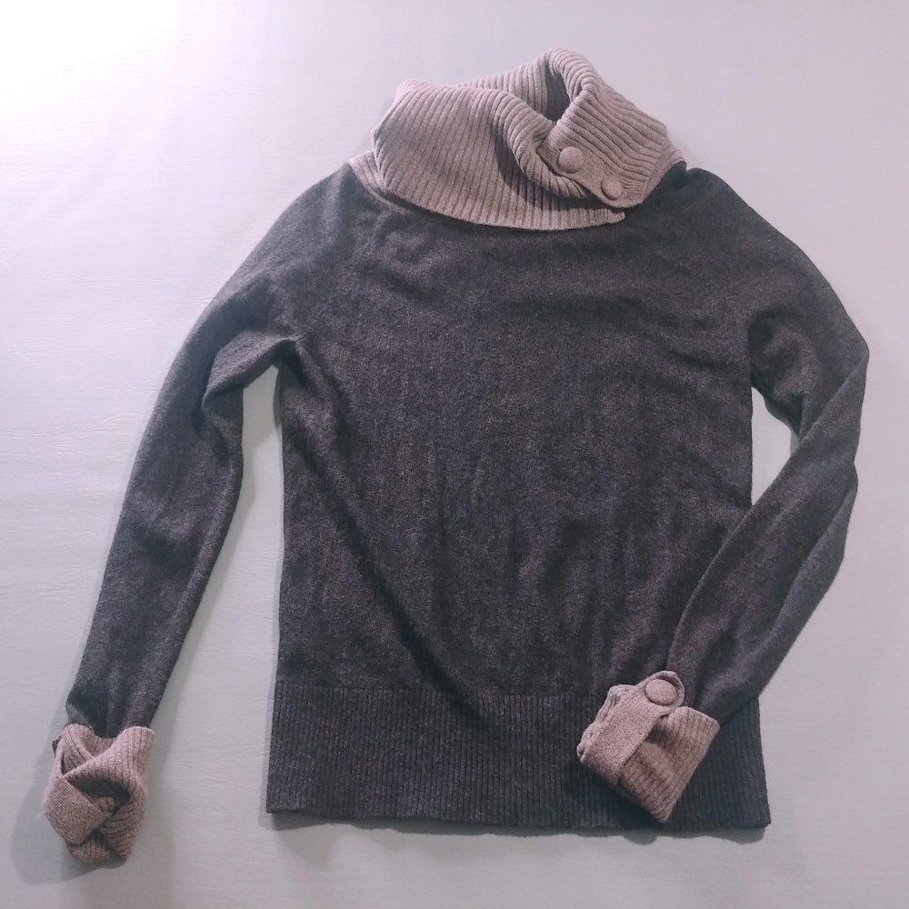 Banana Republic Womens Sweater S Cashmere Wool Long Sleeve Cowl Neck Pullover